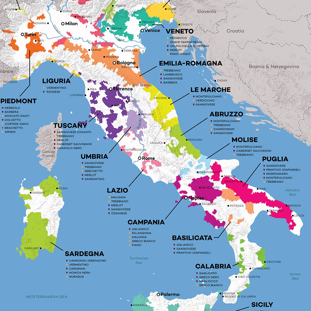 Географические названия италии. Винодельческая карта Италии. Карта винных регионов Италии. Карта регионов вина Италии. Карта винодельческих регионов Италии.